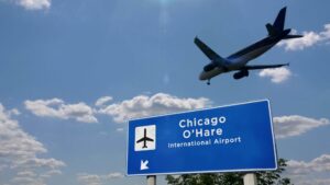 Chicago O'Hare International Airport terminal - limo pickup and drop-off zone